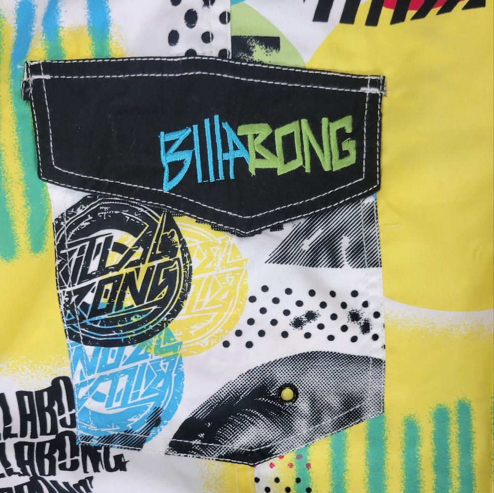 NWT Billabong 80s style.board shorts - Picture 2 of 6